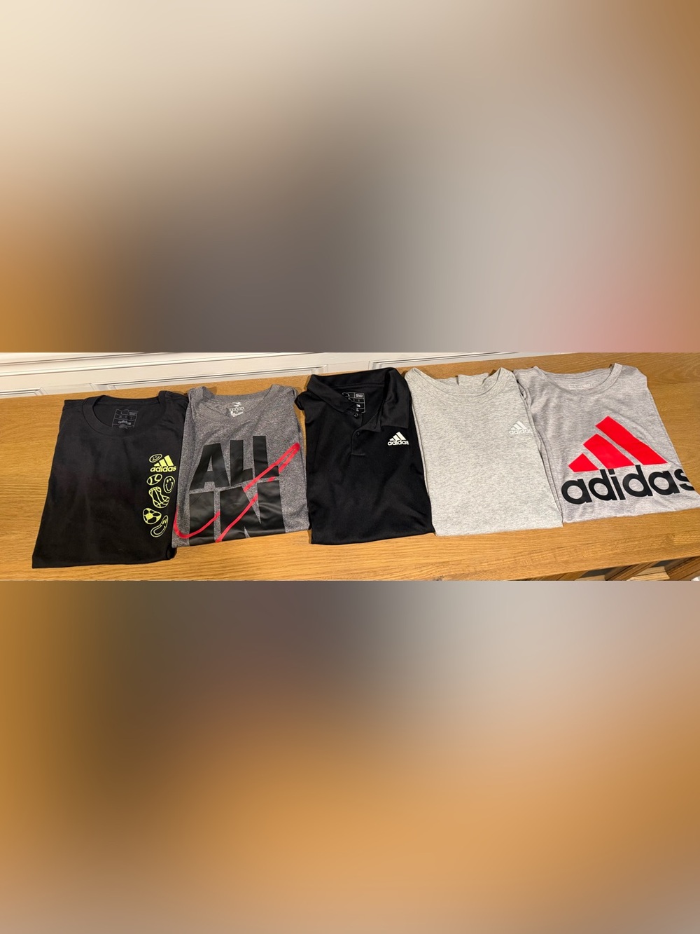 Set of Youth Lg Adidas/nike shirts
